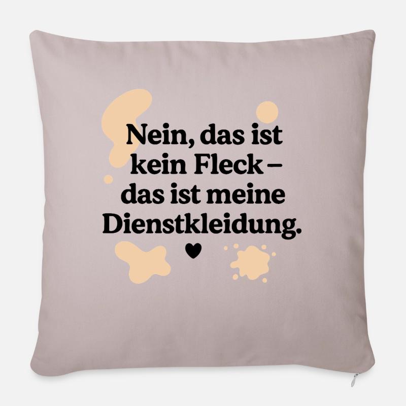 Das ist kein Fleck (schwarz & beige) - Sofakissen mit Füllung 45 x 45 cm - helles Taupe