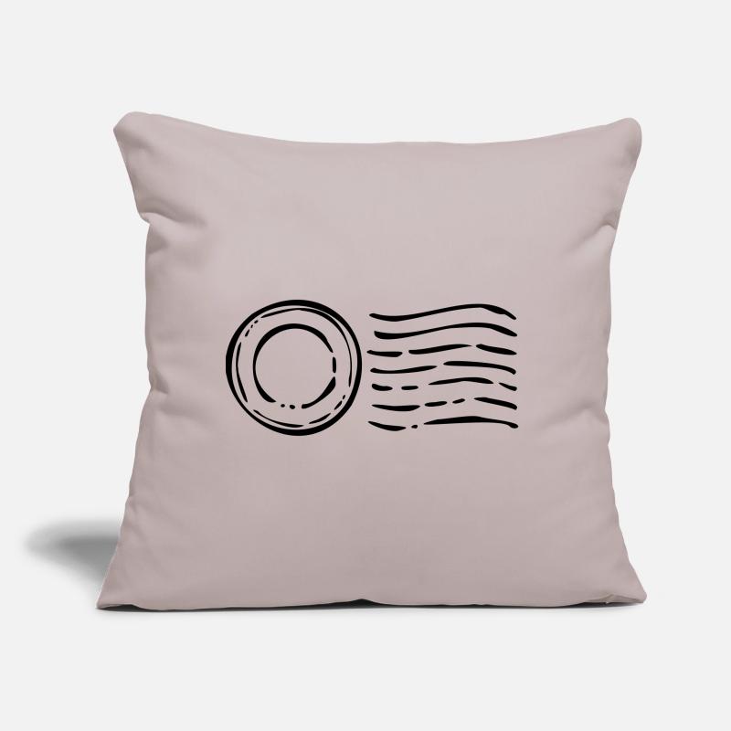 Postmark post stamp Cachet de la poste Sofa pillow with filling 45cm x 45cm