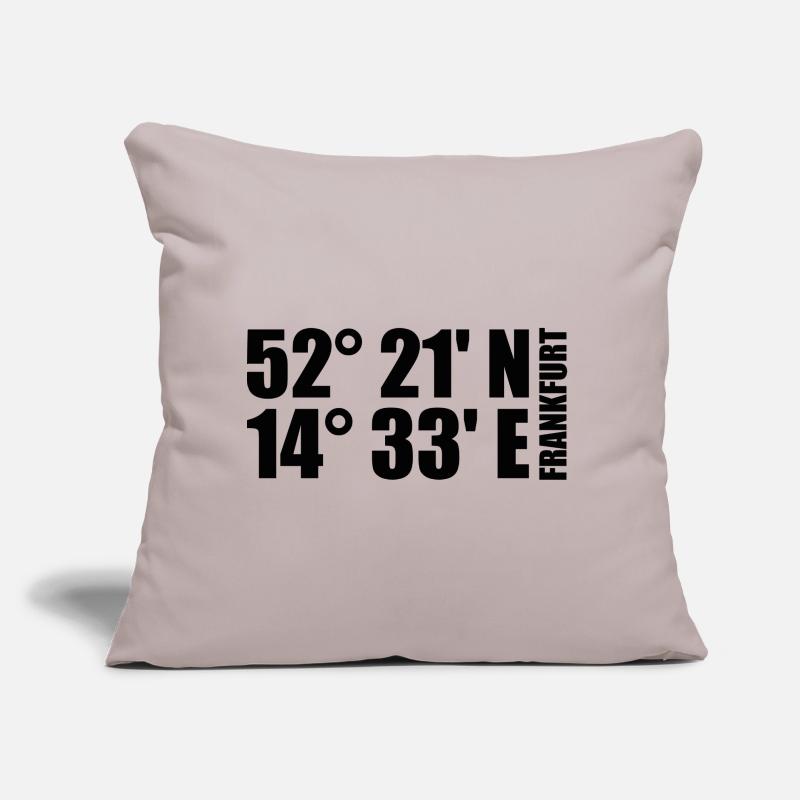 Coordonnées de Francfort (Oder) Coussin et housse de 45 x 45 cm