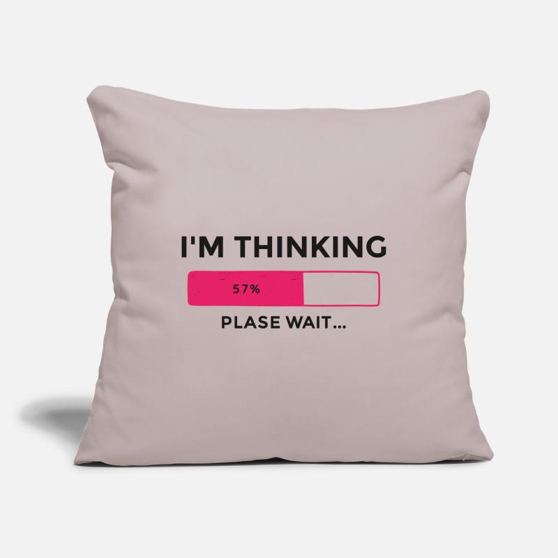 I'm thinking, please wait, Progress bar Sofa pillow with filling 45cm x 45cm