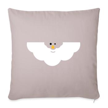 Cuddly Cloud Face - Sofa pillow with filling 45cm x 45cm - light taupe - Front