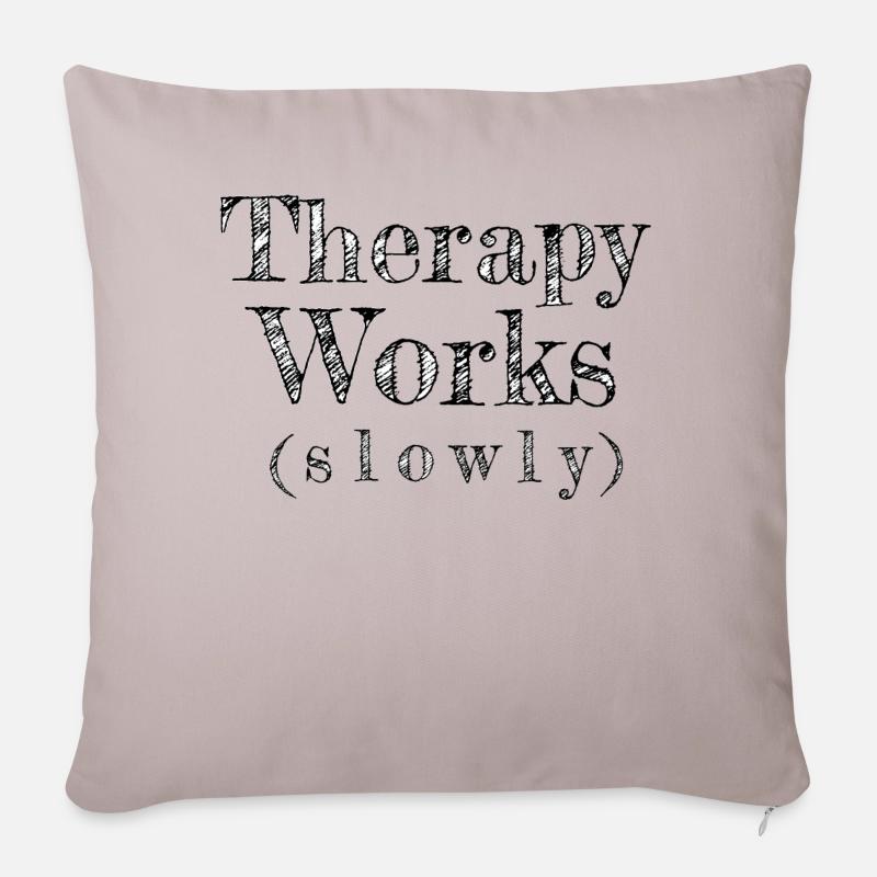 no quick fix - Sofa pillow with filling 45cm x 45cm - light taupe