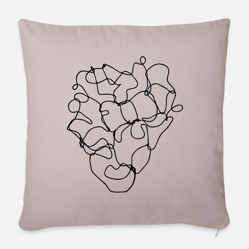 Bogenbogen - Sofakissen mit Füllung 45 x 45 cm - helles Taupe