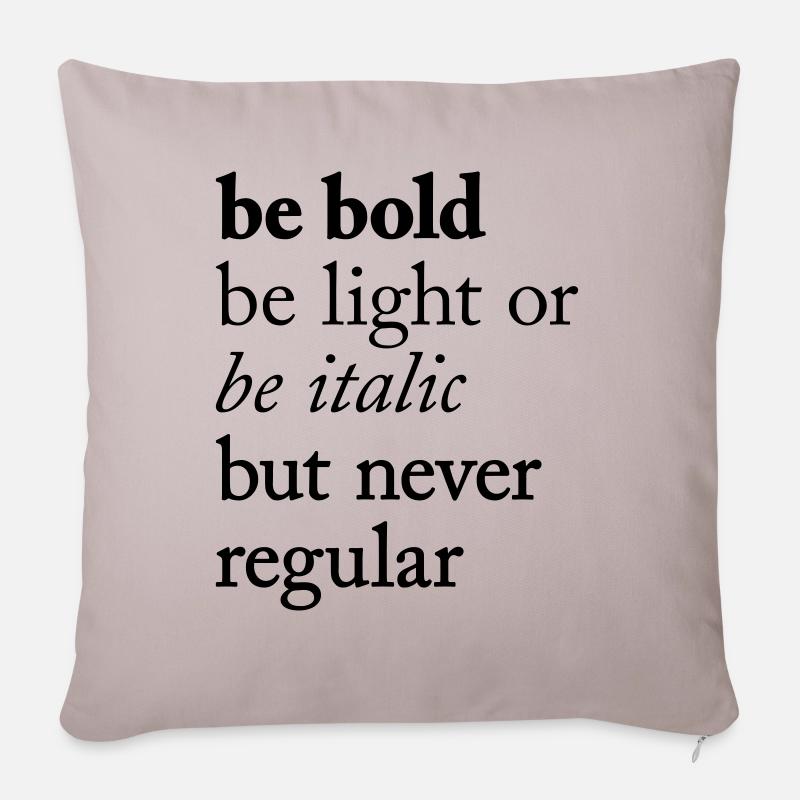 be bold Typography - Sofakissen mit Füllung 45 x 45 cm - helles Taupe