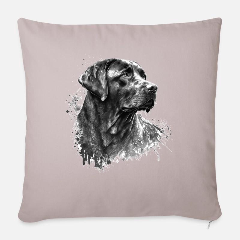 Labrador - Coussin et housse de 45 x 45 cm - taupe clair
