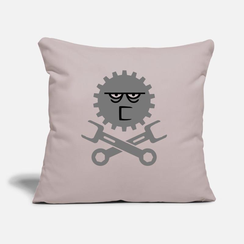 rouage grincheux / grumpy wheelwork (2c) Coussin et housse de 45 x 45 cm