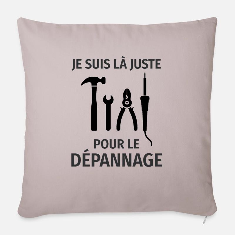 Dépannage - Coussin et housse de 45 x 45 cm - taupe clair