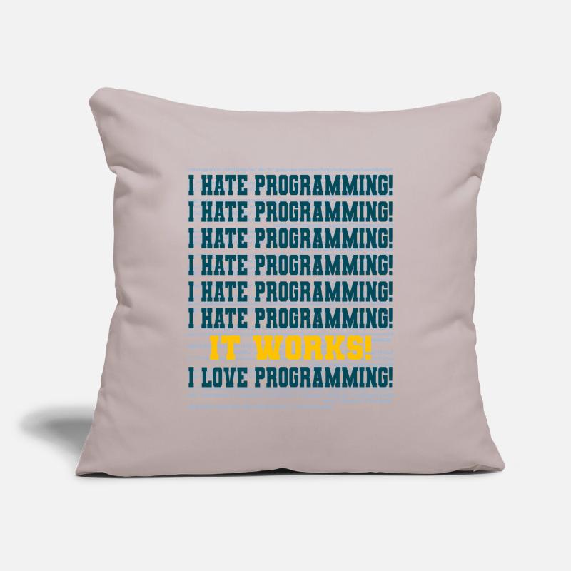 Programmierer Spruch Sofakissen mit Füllung 45 x 45 cm