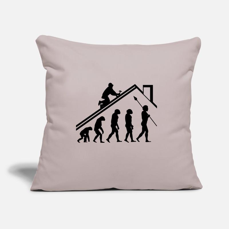 Dachdecker Evolution Geschenk Sofakissen mit Füllung 45 x 45 cm
