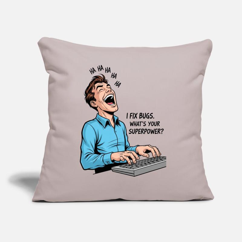 Bug-Fixer: My superpower as a programmer! Sofa pillow with filling 45cm x 45cm