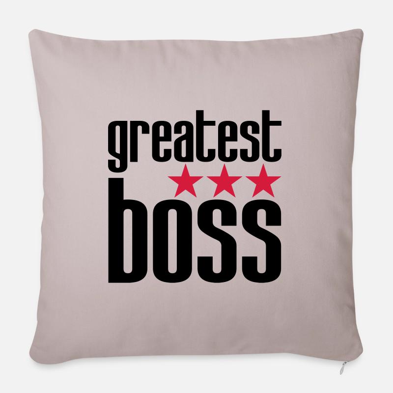 Bester Boss - Sofakissen mit Füllung 45 x 45 cm - helles Taupe