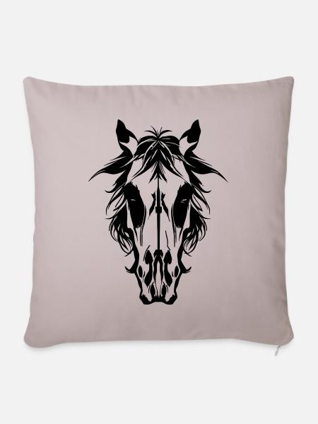 Horse - Sofakissen mit Füllung 45 x 45 cm - helles Taupe