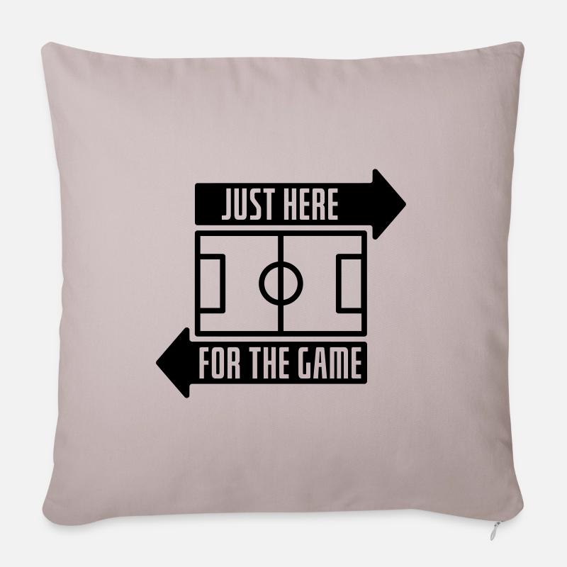 Just here for the game - Sofakissen mit Füllung 45 x 45 cm - helles Taupe