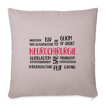 nuage de neurochirurgie - Coussin et housse de 45 x 45 cm - taupe clair - Devant