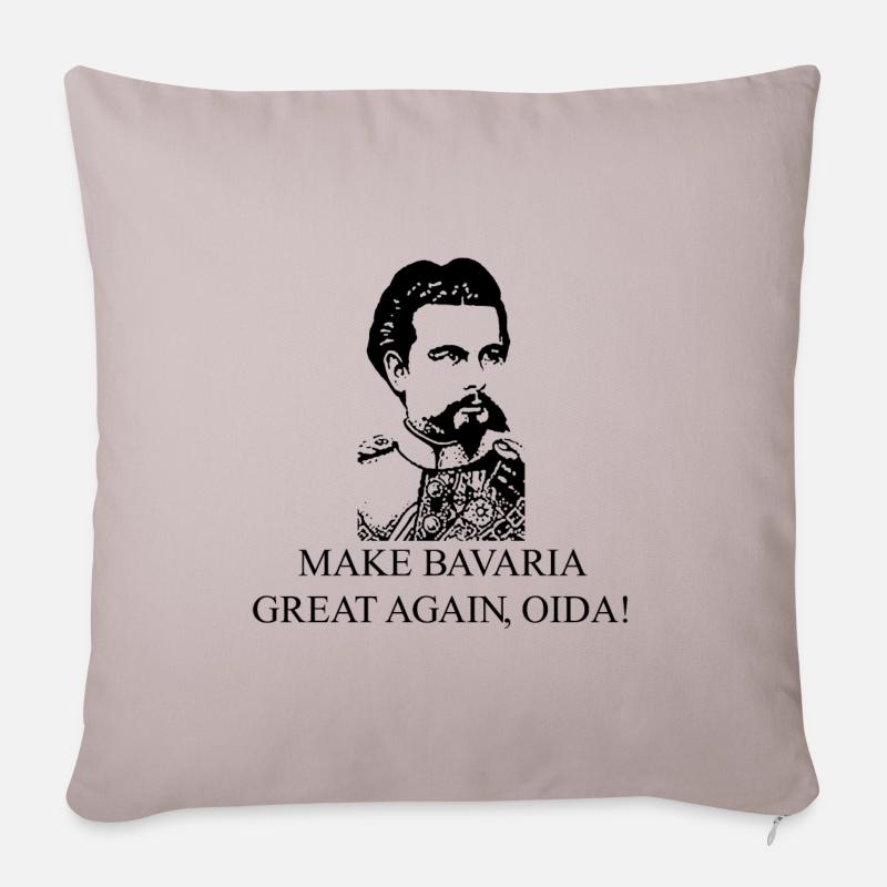 Make Bavaria Great Again - Sofakissen mit Füllung 45 x 45 cm - helles Taupe