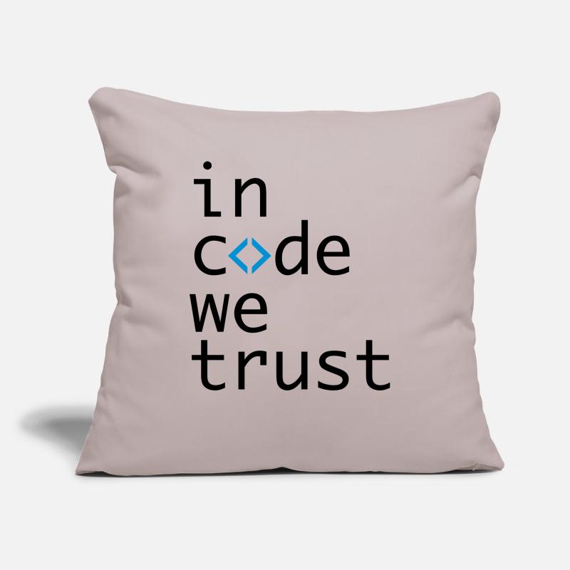 dans le code, nous l'espérons, développeur, codeur Coussin et housse de 45 x 45 cm