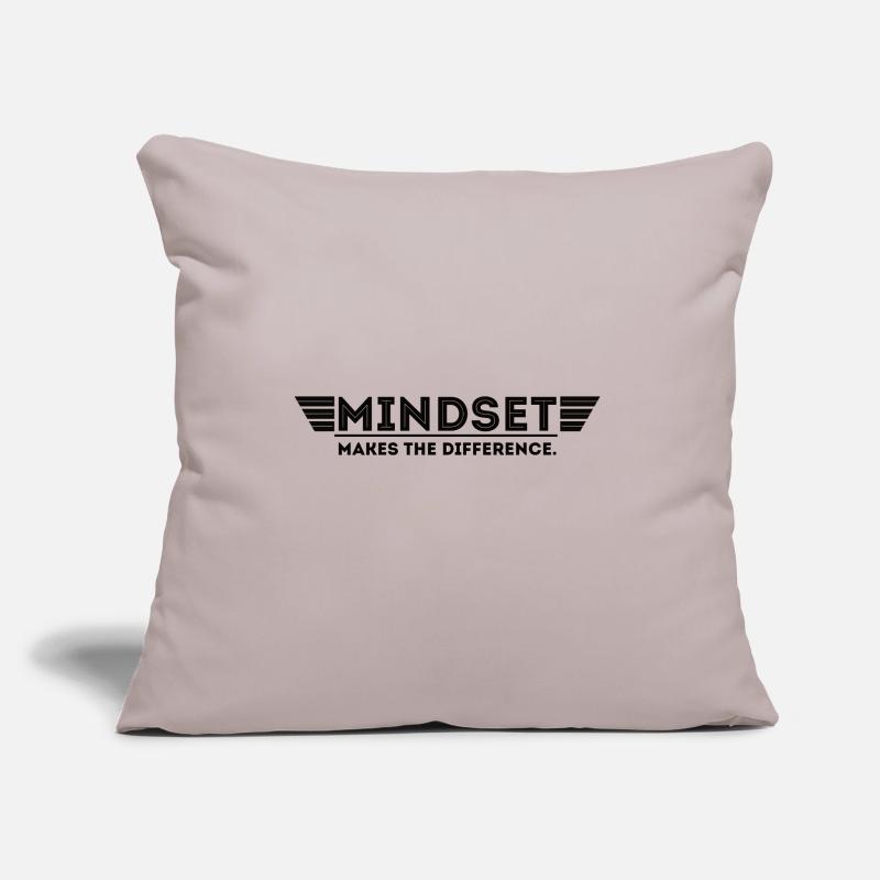 Mindset Motivation - Mindset makes the Difference Sofakissen mit Füllung 45 x 45 cm