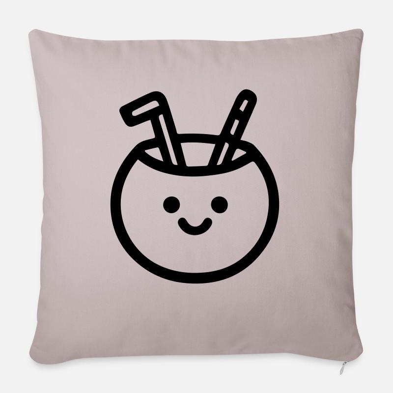 Noix de mignonne - Coussin et housse de 45 x 45 cm - taupe clair