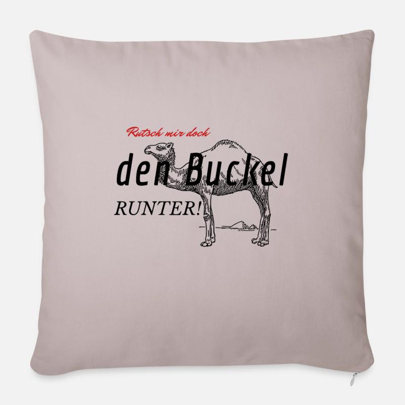 Me glisser vers le bas! - Coussin et housse de 45 x 45 cm - taupe clair
