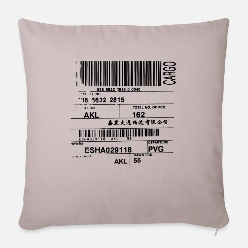 Barcode - Sofakissen mit Füllung 45 x 45 cm - helles Taupe