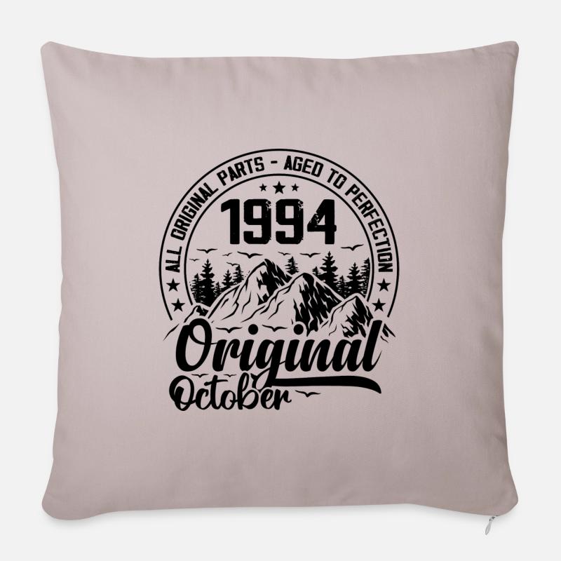 1994 octobre Original : 30 Ans cadeau Anniversaire - Coussin et housse de 45 x 45 cm - taupe clair