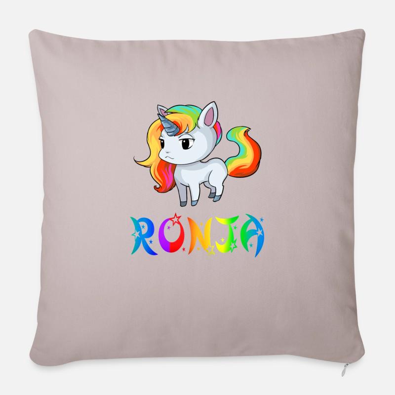 Ronja Einhorn - Sofakissen mit Füllung 45 x 45 cm - helles Taupe