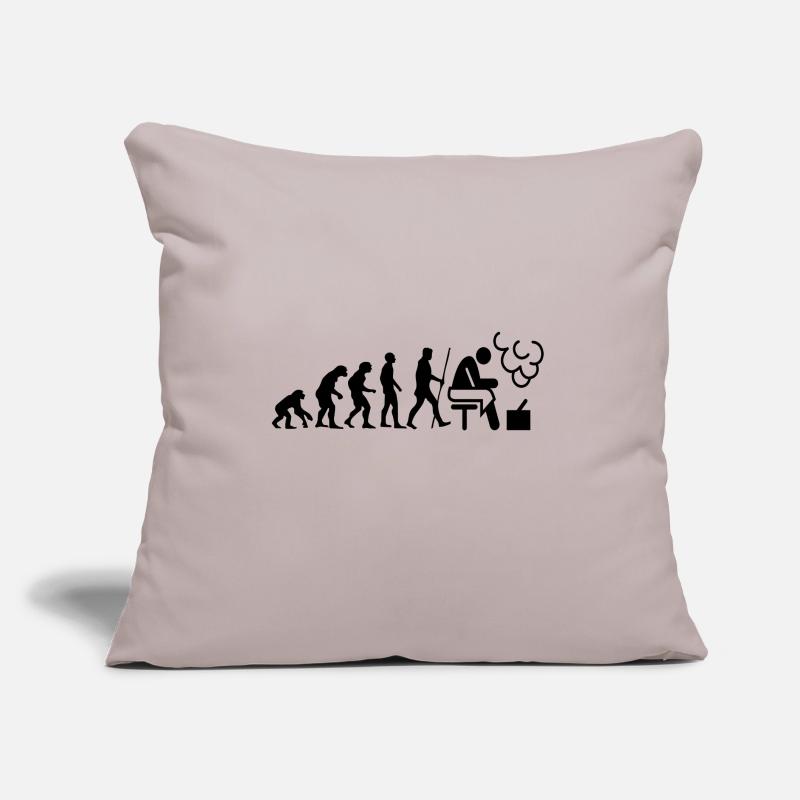 Die Evolution der Sauna als Geschenk Sofakissen mit Füllung 45 x 45 cm