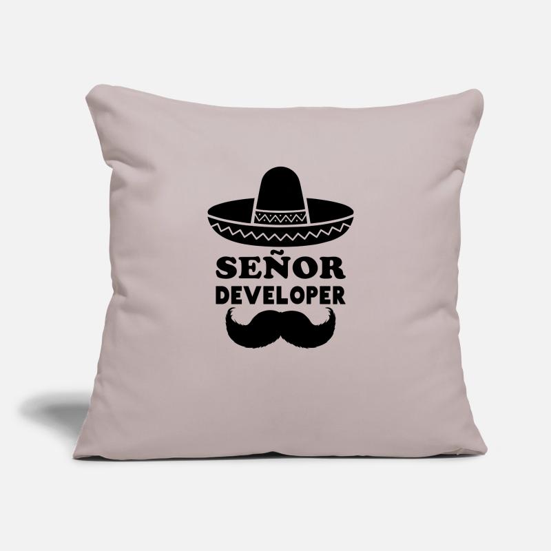 Señor Developer für Programmier & Senior Developer Sofakissen mit Füllung 45 x 45 cm