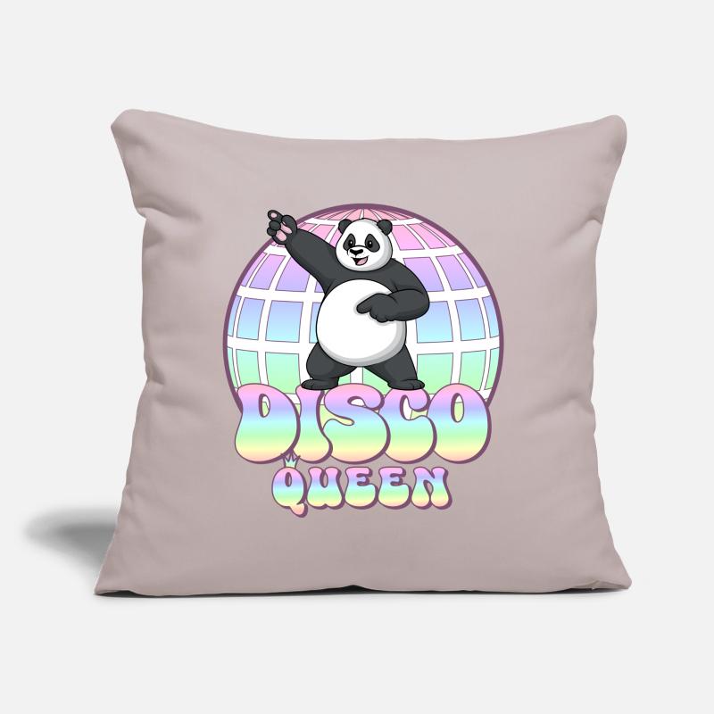 Discoqueen Panda 70s Disco Ball Disco Queen Sofa pillow with filling 45cm x 45cm