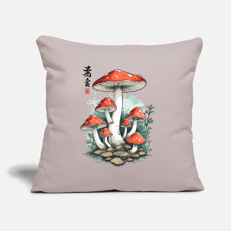 Magic Toadstool Japan Cottagecore Design Sofa pillow with filling 45cm x 45cm