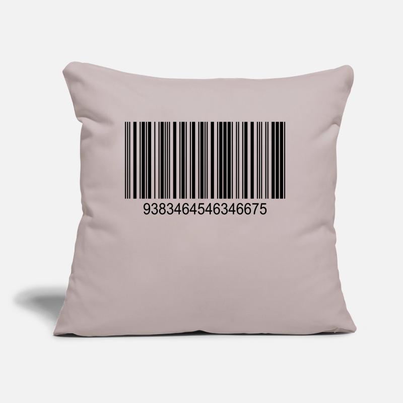 Barcode / Strichcode in Schwarz mit Zahlen Sofakissen mit Füllung 45 x 45 cm