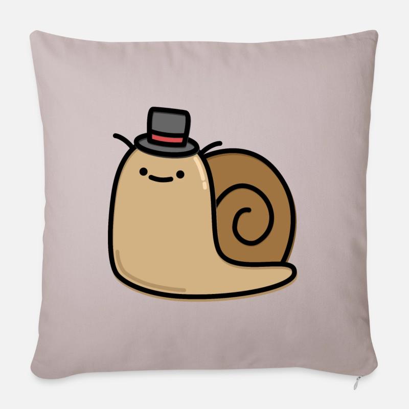 Cute Snail - Sofa pillow with filling 45cm x 45cm - light taupe