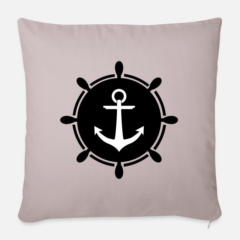 Volant d'ancrage - Coussin et housse de 45 x 45 cm - taupe clair