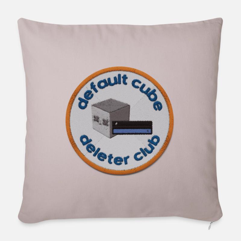 DefaultCube Deleter Club - Coussin et housse de 45 x 45 cm - taupe clair