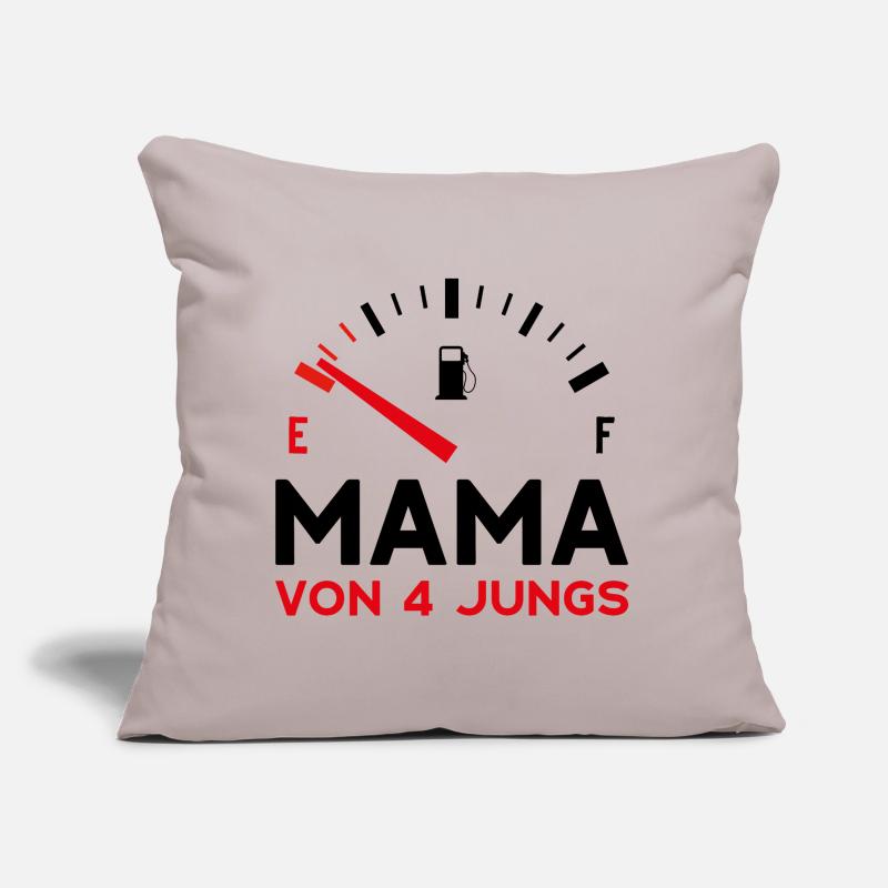 MAMA 4 SÖHNE MUTTERTAG MUTTER VIER JUNGEN Sofakissen mit Füllung 45 x 45 cm