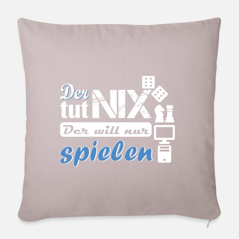 DerWillNurSpielen2Pur - Sofakissen mit Füllung 45 x 45 cm - helles Taupe