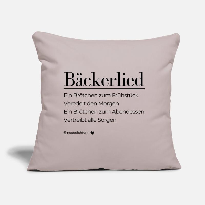 Ode an den Bäcker - schwarz Sofakissen mit Füllung 45 x 45 cm
