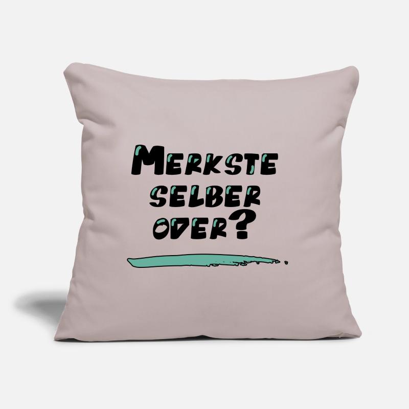 Lustiger Spruch: Merkste selber oder? Sofakissen mit Füllung 45 x 45 cm