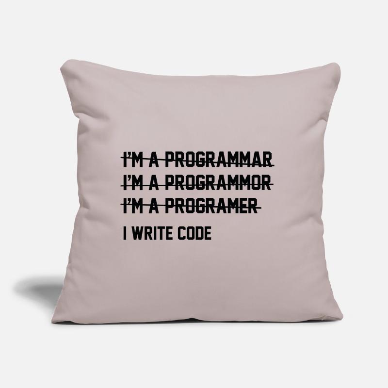 I Write Code Sofa pillow with filling 45cm x 45cm