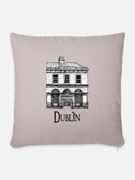 Dublin - Abbey Theatre - Sofakissen mit Füllung 45 x 45 cm - helles Taupe