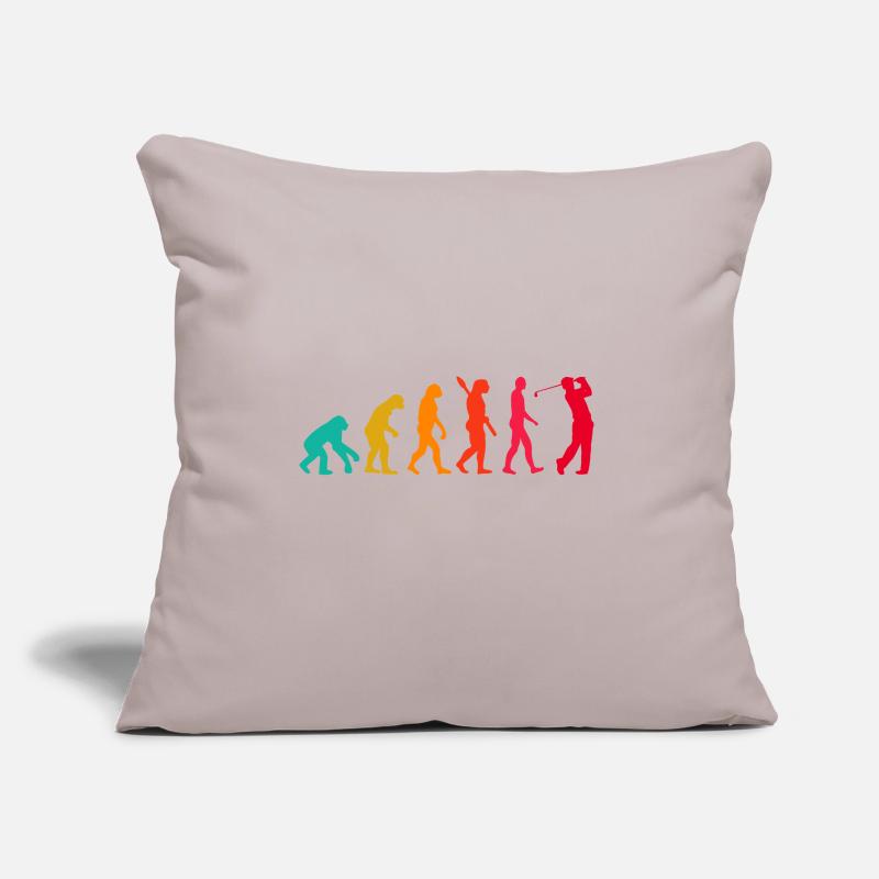 Evolution Graphic Golfer Golf Player Golfing Golf Sofakissen mit Füllung 45 x 45 cm