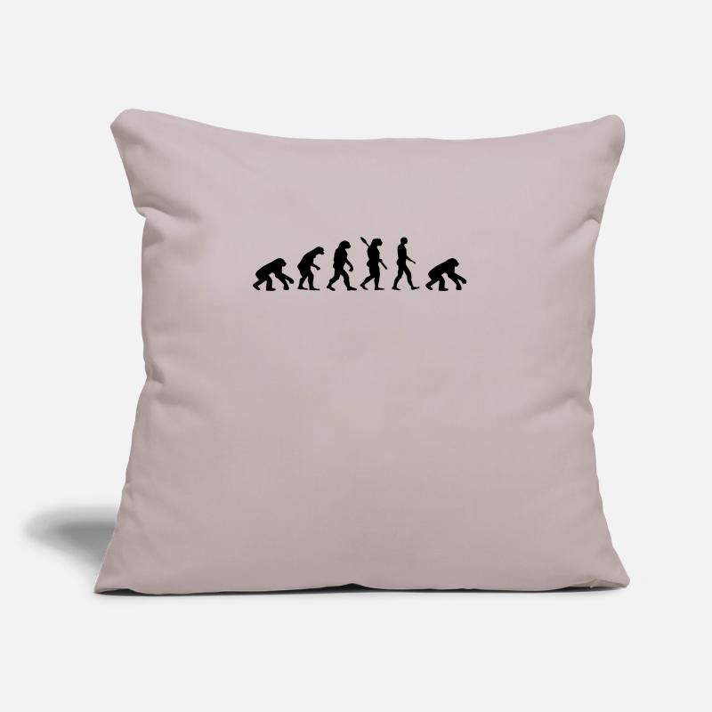 Evolution monkey human funny Neanderthal freak Sofa pillow with filling 45cm x 45cm