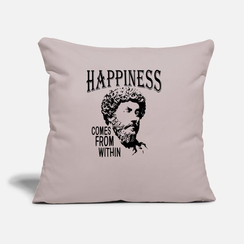 Happiness Comes From Within | Marcus Aurelius Sofa pillow with filling 45cm x 45cm