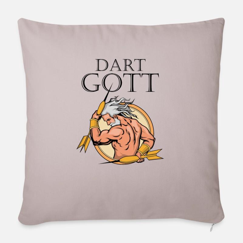 Dartgott - Sofakissen mit Füllung 45 x 45 cm - helles Taupe