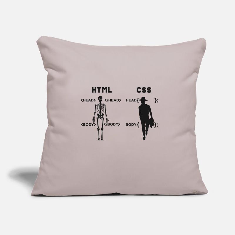 HTML vs CSS Programmiersprache Sofakissen mit Füllung 45 x 45 cm