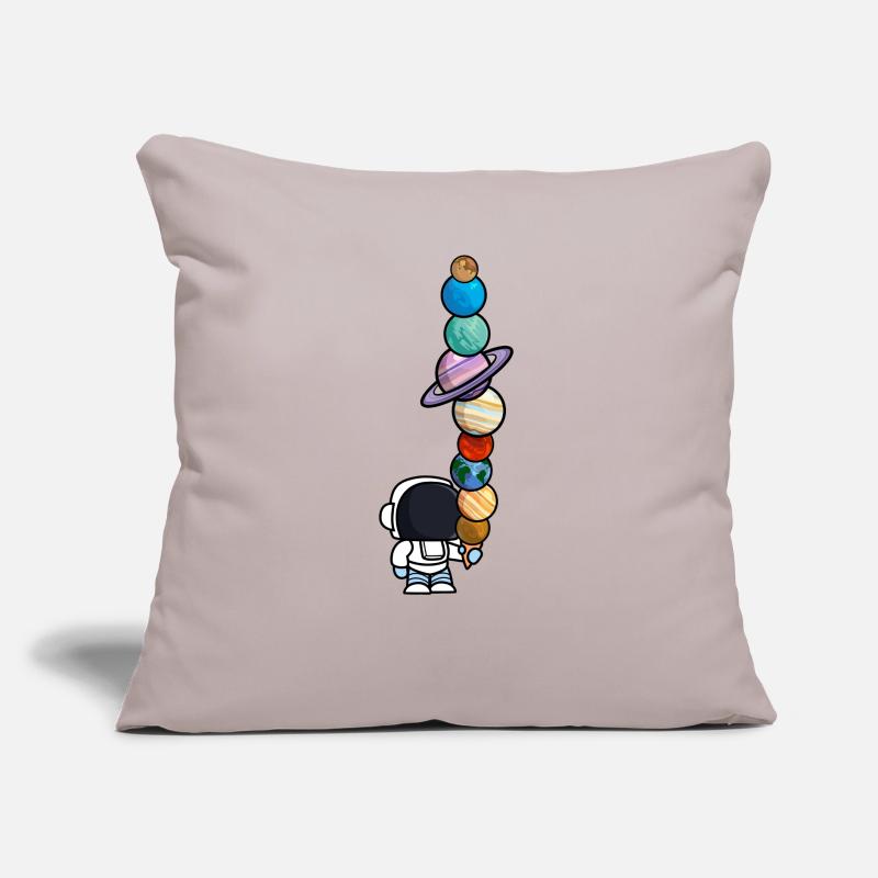 Astronaut Eis Essen Planeten Lustig Sofakissen mit Füllung 45 x 45 cm