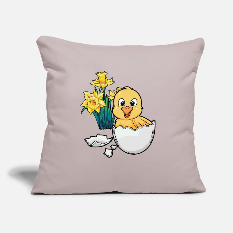 Joyeux Easter Chicks Easter Egg Kids Bébé Chick Egg Egg Coussin et housse de 45 x 45 cm