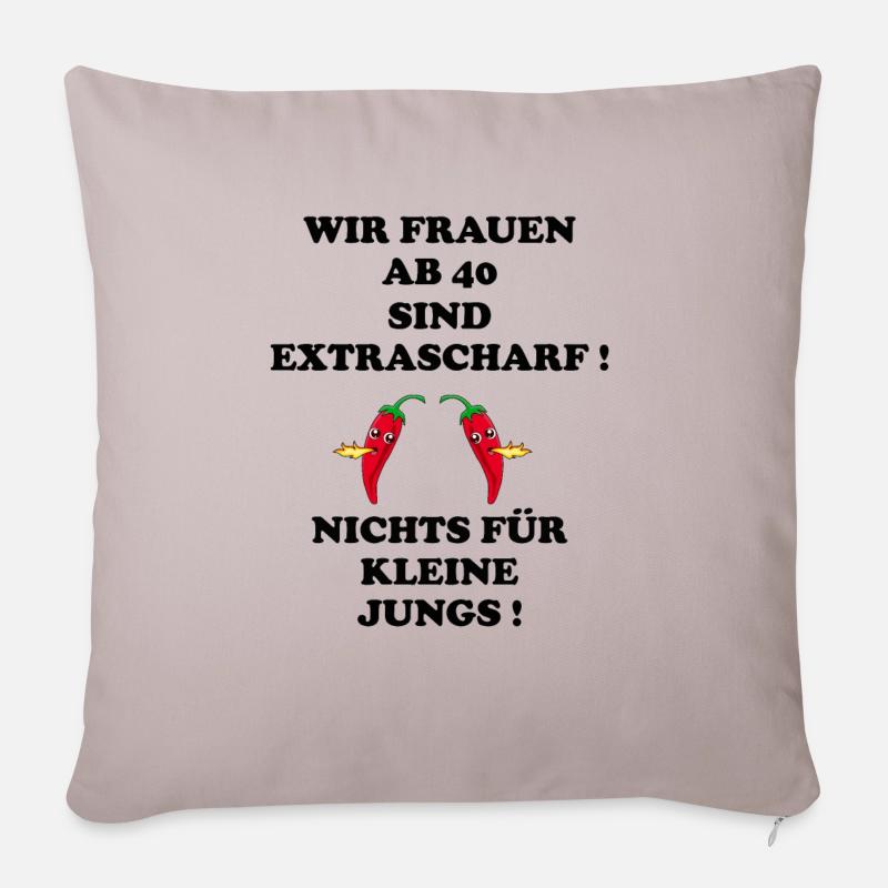 Frauen ab 40 sind - Sofakissen mit Füllung 45 x 45 cm - helles Taupe