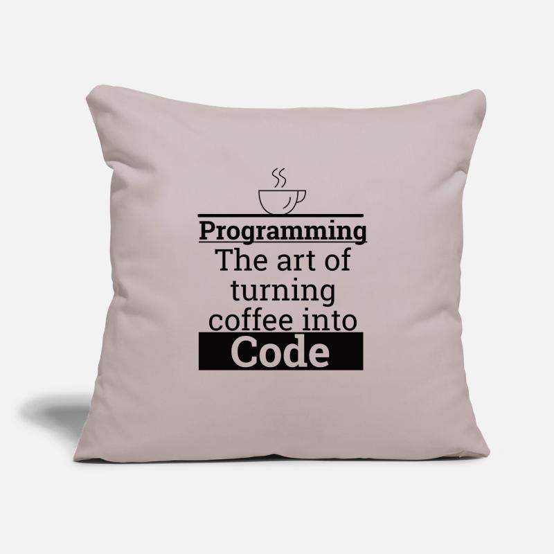 "Programming Coffee to Code" | Programmierer Sofakissen mit Füllung 45 x 45 cm