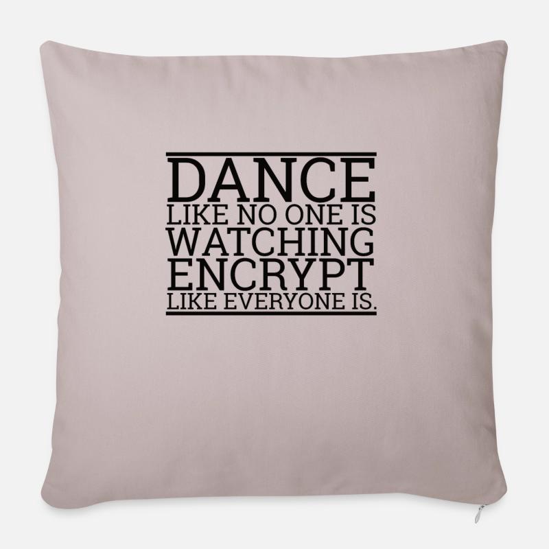 "Dance like no one" | Computer - Sofakissen mit Füllung 45 x 45 cm - helles Taupe